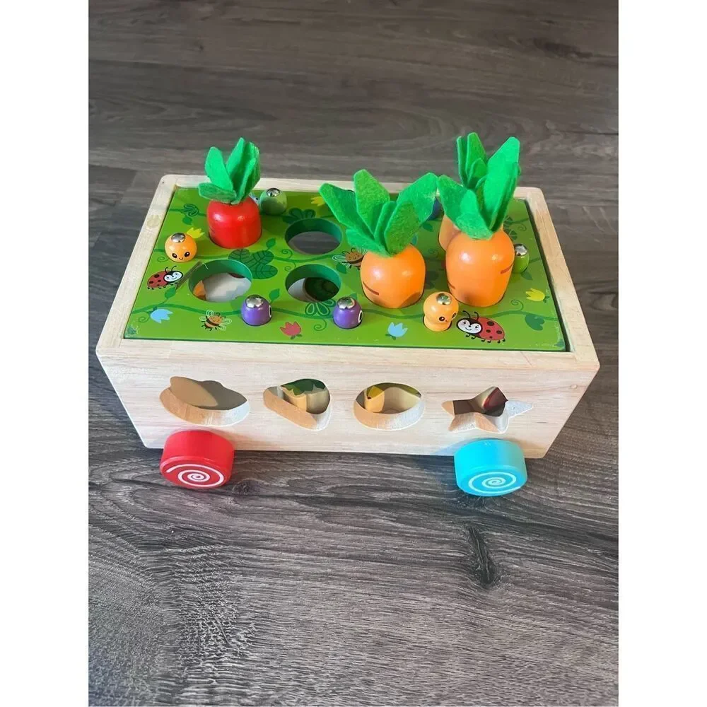 Toddlers Montessori Wooden Educational Toys for Baby Boys Girls Age 1 2 3 Year O